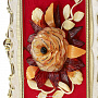 Настольное янтарное панно "Открытка с цветами" 24х18 см, фотография 4. Интернет-магазин ЛАВКА ПОДАРКОВ