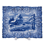 Тарелка декоративная "Зима". Гжель