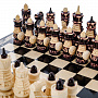 Шахматы деревянные с резными фигурами 40х40 см, фотография 2. Интернет-магазин ЛАВКА ПОДАРКОВ