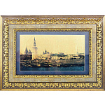 0048004/6455 КАРТИНА "Москворецкая набережная"сус-золото, паспарту зеленое
