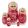 Матрешка "Зимние узоры" 5 мест, фотография 1. Интернет-магазин ЛАВКА ПОДАРКОВ