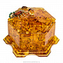 Шкатулка из янтаря шестиугольная "Скорпион", фотография 3. Интернет-магазин ЛАВКА ПОДАРКОВ