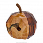 Скульптура из дерева с янтарем "Яблоко", фотография 2. Интернет-магазин ЛАВКА ПОДАРКОВ