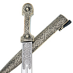 63191/53-55см Оружие сувенирное КИНЖАЛ "ИРБИС"ножны металл/кожа