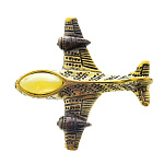 0045319/1605.4 Брошь Самолет Палм (белый)