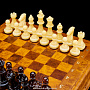 Шахматы в ларце из березового капа с фигурами из янтаря "Мини", фотография 2. Интернет-магазин ЛАВКА ПОДАРКОВ