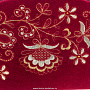 Косметичка бархатная "Цветы". Бордовая с золотой вышивкой, фотография 3. Интернет-магазин ЛАВКА ПОДАРКОВ