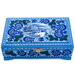 0060916/23*14см Хохлома Шкатулка 1 ОТДЕЛЕНИЕ "ЗИМА/ПЕЙЗАЖ" Р7 Н 0008