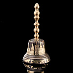 0064709 Бронза КОЛОКОЛЬЧИК "Русь святая На счастье!" №4" 5*11 см с мет. ручкой 