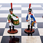 Шахматный ларец с оловянными фигурами "Бородино" 48х48 см, фотография 5. Интернет-магазин ЛАВКА ПОДАРКОВ