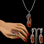 0050421/Подвеска 723026 вст.янтарь (Ag 925)