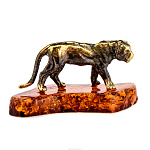 Статуэтка с янтарем "Тигр идущий"