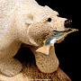 Скульптура "Медведь с рыбой" (кость кита, бивень мамонта), фотография 6. Интернет-магазин ЛАВКА ПОДАРКОВ