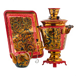 Самовар электрический 4 л "Кудрина". Хохлома