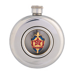 0064578/кругл-М-КГБ СССР  Сувенир ФЛЯГА С СИМВОЛИКОЙ круглая малая (металл) 