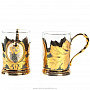 Чайный набор на две персоны Златоуст, фотография 1. Интернет-магазин ЛАВКА ПОДАРКОВ