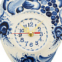 Часы настенные фарфоровые "Корзина". Гжель, фотография 1. Интернет-магазин ЛАВКА ПОДАРКОВ