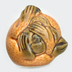 0027896 Сувенир Скульптура СИМВОЛ ГОДА "НЕ ВИЖУ! НЕ СЛЫШУ! НЕ ГОВОРЮ!" 7,5*7см цвета в ассортимента