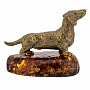 Статуэтка с янтарем "Собака такса", фотография 2. Интернет-магазин ЛАВКА ПОДАРКОВ