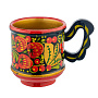 Кружка "Клубника". Хохлома, фотография 1. Интернет-магазин ЛАВКА ПОДАРКОВ