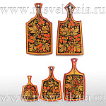 393/Ф/33см  Хохлома "Доска разделочная" 