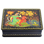 0048165/13*11см Шкатулка лаковая миниатюра Холуй"Царевна-Лягушка"17,2