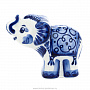 Статуэтка "Слон". Гжель, фотография 1. Интернет-магазин ЛАВКА ПОДАРКОВ