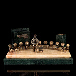 0019225 Бронза ПН Визитница Карандашница "12 СТУЛЬЕВ" 25*12*12см (471)