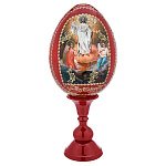 00689001 Яйцо пасхальное  "ВОСКРЕСЕНИЕ ХРИСТОВО" на подставке 10*25см