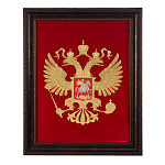 Панно "Герб РФ". Златоуст 36х46 см