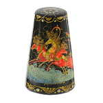 0060982/1,5*3см  Лаковая миниатюра Палех НАПЕРСТОК Кузнецова