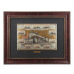  /30*40см Офорт цветной "История РЖД.Паровозы" 