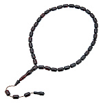 0073445 /15,5гр ЧЕТКИ ЯНТАРНЫЕ мусульманские 33 зерна (желто-коричневый)