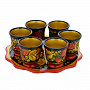 Питейный набор на 6 персон "Винный". Хохлома, фотография 4. Интернет-магазин ЛАВКА ПОДАРКОВ
