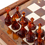 Шахматы с полем из камня и фигурами из янтаря, фотография 6. Интернет-магазин ЛАВКА ПОДАРКОВ