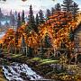 Картина янтарная "Пейзаж" 47х28 см, фотография 3. Интернет-магазин ЛАВКА ПОДАРКОВ