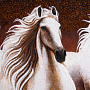 Картина янтарная "Кони" 57х76 см, фотография 3. Интернет-магазин ЛАВКА ПОДАРКОВ