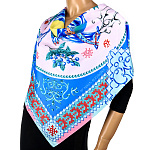   Сувенирный платок "СЕВЕРНОЕ СИЯНИЕ" 90*90см состав: шелк 70% вискоза 30%