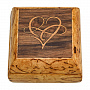 Шкатулка для кольца "Сердце" из карельской березы, фотография 4. Интернет-магазин ЛАВКА ПОДАРКОВ