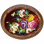 Поднос с авторской росписью "Цветы" 38х31 см, фотография 2. Интернет-магазин ЛАВКА ПОДАРКОВ