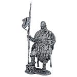 0080152 Олов.миниатюра некраш. 6-11мм Новгородский конный ратник, 2-я половина 14 века