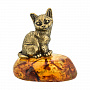 Статуэтка с янтарем "Котенок", фотография 4. Интернет-магазин ЛАВКА ПОДАРКОВ