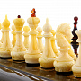 Шахматы из мореного дуба с инкрустацией и фигурами из янтаря, фотография 4. Интернет-магазин ЛАВКА ПОДАРКОВ