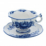Чайная пара "Грация". Гжель, фотография 1. Интернет-магазин ЛАВКА ПОДАРКОВ