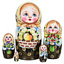 Матрешка "Яблоки" 5 мест, фотография 4. Интернет-магазин ЛАВКА ПОДАРКОВ