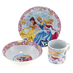  НАБОР детской посуды  3 предмета "ПРИНЦЕССА" фарфор