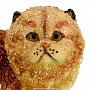 Скульптура из янтаря "Кот золотая шиншилла", фотография 3. Интернет-магазин ЛАВКА ПОДАРКОВ