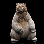 Скульптура из кости "Медведь сидящий"