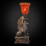 0021418/грифон Бронза Светильник "Грифон"(с головой грифона) патиниров.