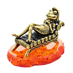 0045947/1155 Сувенир Лягушка на пляже Сувенир (коньячный)